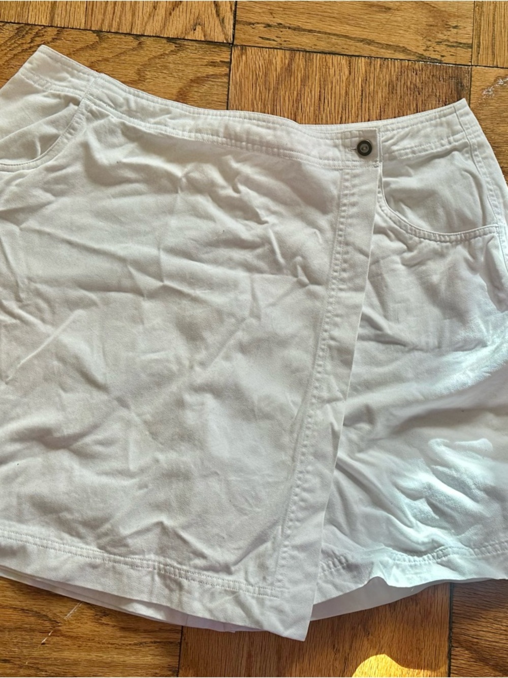 Rafaella White Skort - Clean Classic Wrap Front
